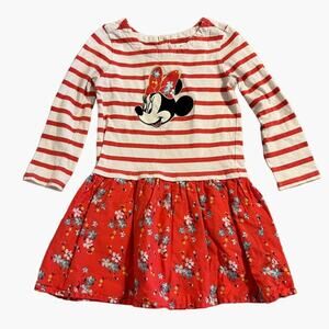 Baby Gap Disney Minnie Mouse striped Floral Dress Size 3 2 dresses available twi